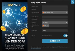 hướng dẫn cách đăng ký đại lý w88