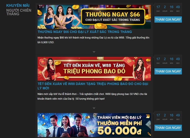 khuyến mãi đại lý w88