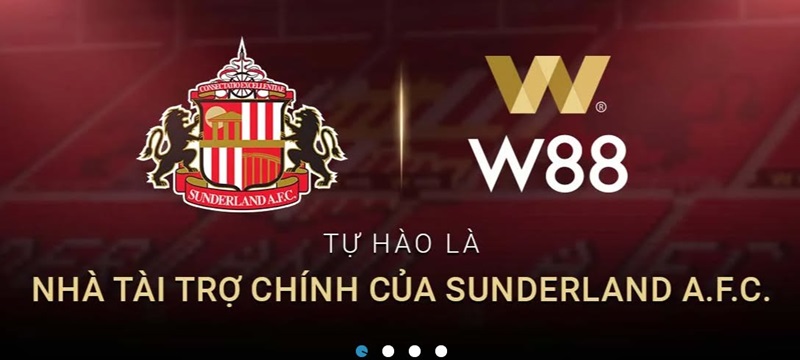 w88 tài trợ clb sunderland ảnh 1